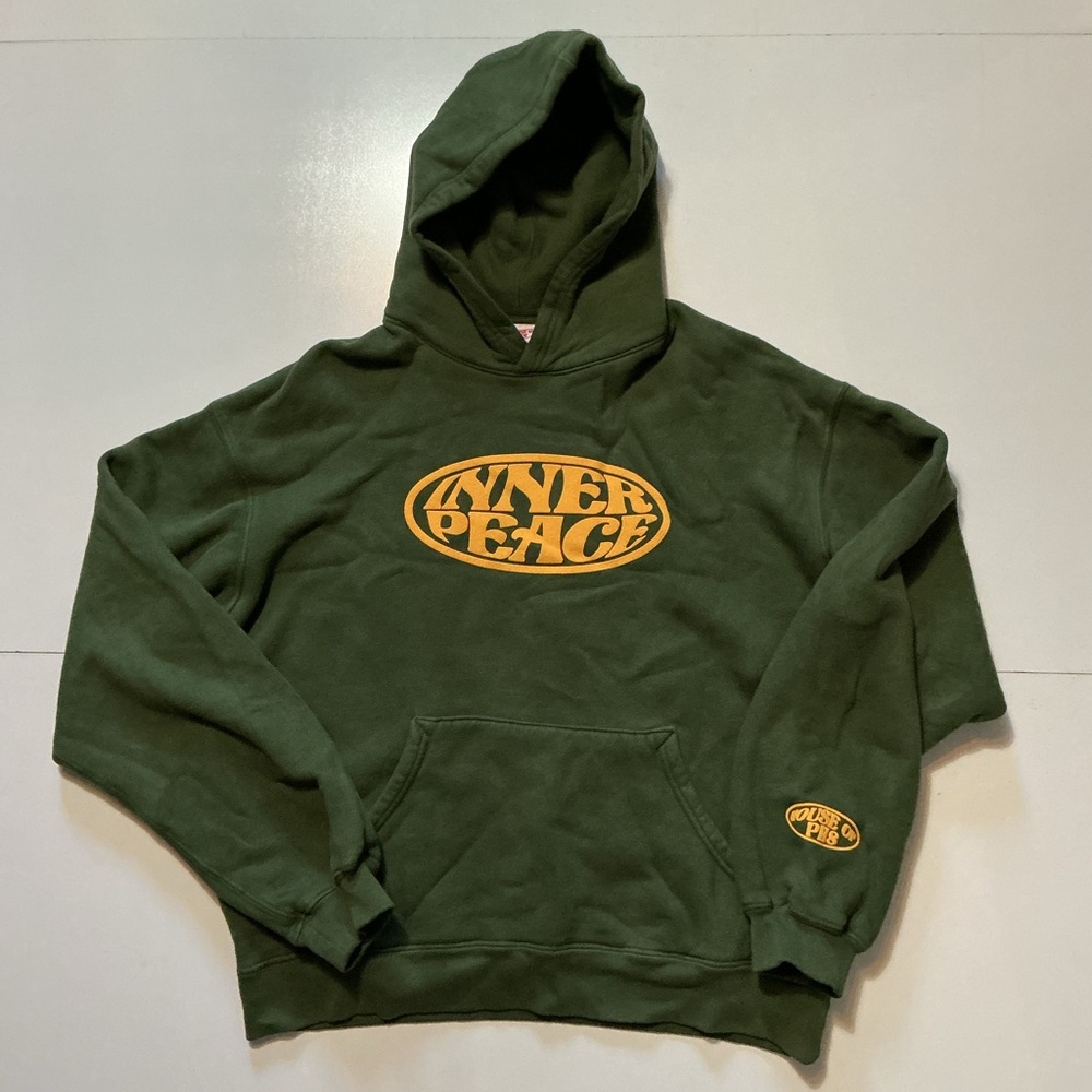 House Of PH8 Fate Inner Peace Green Heavyweight Fleece Pullover Hoodie